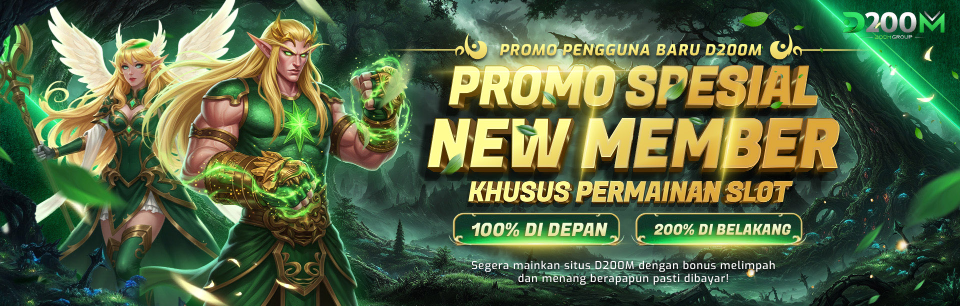 PROMO BONUS NEW MEMBER 100% & 200% SLOT